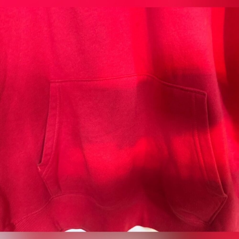 The North Face Red Pullover Hoodie Sweatshirt Men’s Size M - Picture 3 of 9